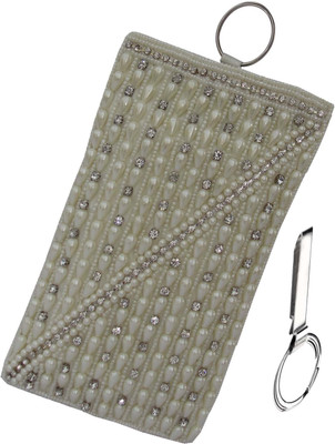 

ALAR Handmade Ethnic Mobile Pouch Mobile Pouch(White)