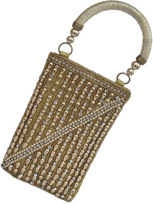 

ALAR Handmade Ethnic Mobile Pouch Mobile Pouch(Gold)
