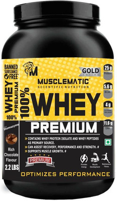 

Musclematic PREMIUM Whey Whey Protein(1 kg, Rich Chocolate)