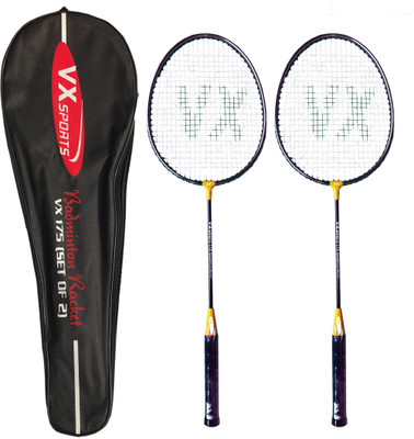 

Vector X VX 175 strung Badminton Racquet, Set of 2 (Yellow) Yellow Strung Badminton Racquet(G4 - 3.25 Inches, 350 g)