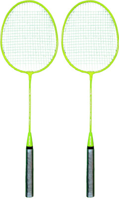 

Vector X Neon - Set of 2 (Neon Green) Green Strung Badminton Racquet(G4 - 3.25 Inches, 350 g)