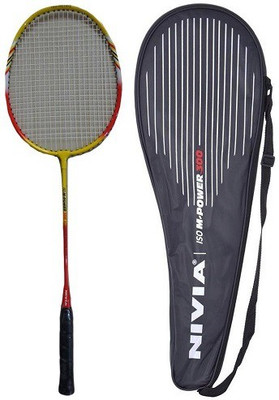 

Nivia M-Power 300 Badminton Racket Multicolor Strung Badminton Racquet(G4 - 3.25 Inches, 100 g)