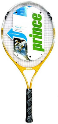 

Prince Rebel Junior 25 Yellow, White Strung Tennis Racquet(G4 - 4 1/2 Inches, 35 g), White;yellow