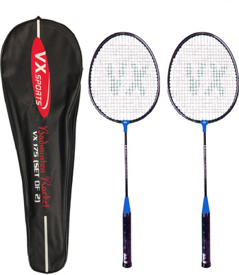 Vector X VX 175 strung Badminton Racquet, Set of 2 (Blue) Blue Strung Badminton Racquet(G4 - 3.25 Inches, 350 g)