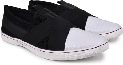 

Andrew Scott Men's Black Slip On Sneakers For Men(Black