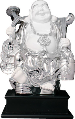 

Art N Hub Fengshui God Laughing Buddha Vastu Idol - Handicraft Decorative Home Décor God Figurine / Statue Gift item Decorative Showpiece - 27 cm(Earthenware, White)