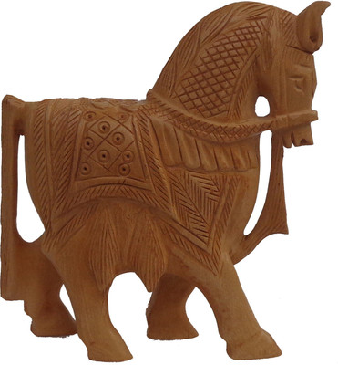 

LAVANSHI 5" kadamba wood Hourse idol Decorative Showpiece - 13 cm(Wooden, Brown)