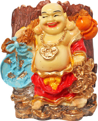 

Art N Hub Fengshui God Laughing Buddha Vastu Idol - Handicraft Decorative Home Décor God Figurine / Statue Gift item Decorative Showpiece - 10 cm(Earthenware, Multicolor)