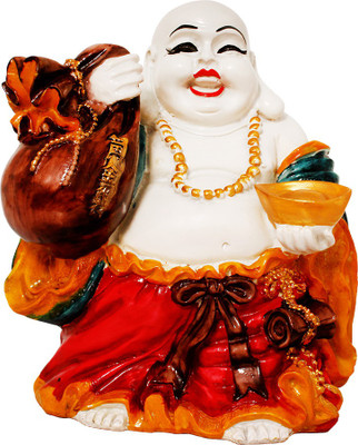 

Art N Hub Fengshui God Laughing Buddha Vastu Idol - Handicraft Decorative Home Décor God Figurine / Statue Gift item Decorative Showpiece - 26 cm(Earthenware, Multicolor)