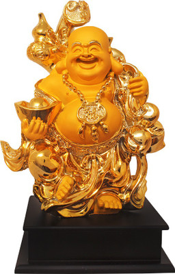 

Art N Hub Fengshui God Laughing Buddha Vastu Idol - Handicraft Decorative Home Décor God Figurine / Statue Gift item Decorative Showpiece - 28 cm(Earthenware, White)