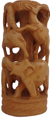 

LAVANSHI 8" kadamba wood Elephant Kingdom Idol Decorative Showpiece - 21 cm(Wooden, Brown)