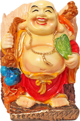 

Art N Hub Fengshui God Laughing Buddha Vastu Idol - Handicraft Decorative Home Décor God Figurine / Statue Gift item Decorative Showpiece - 10 cm(Earthenware, Multicolor)