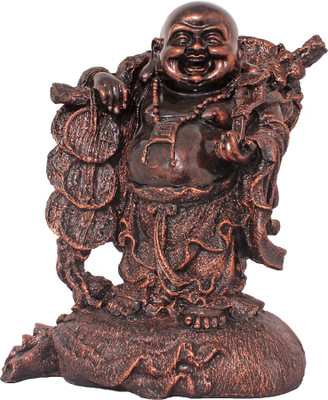 

Art N Hub Fengshui God Laughing Buddha Vastu Idol - Handicraft Decorative Home Décor God Figurine / Antique Statue Gift item Decorative Showpiece - 38 cm(Earthenware, Copper)