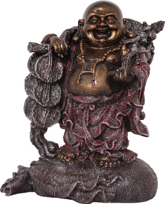 

Art N Hub Fengshui God Laughing Buddha Vastu Idol - Handicraft Decorative Home Décor God Figurine / Antique Statue Gift item Decorative Showpiece - 38 cm(Earthenware, Red)