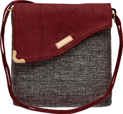 

tap fashion Women Casual Maroon PU Sling Bag