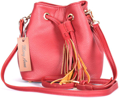 

Mary Anne Women Red Leatherette Hand-held Bag