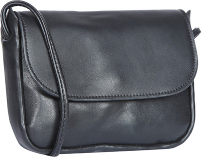 

Bagkok Women Casual Black PU Sling Bag