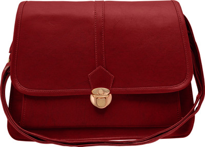 

tap fashion Women Formal Maroon PU Sling Bag