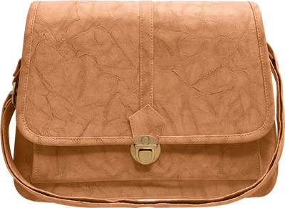 

tap fashion Women Formal Khaki PU Sling Bag