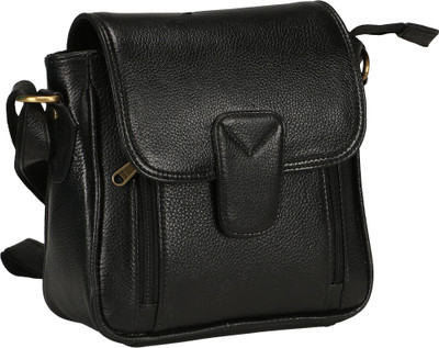 

Leather Giant Girls Casual Black Genuine Leather Sling Bag