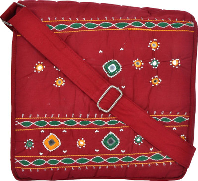 

Hind Hastkala Women Casual Red Cotton Shoulder Bag