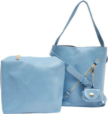 

Pepgirls Girls Casual Blue Leatherette Sling Bag