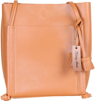 

Mary Anne Women Casual Brown Leatherette Sling Bag