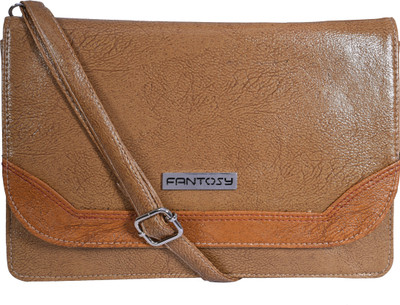 

Fantosy Women Casual Beige Leatherette Sling Bag