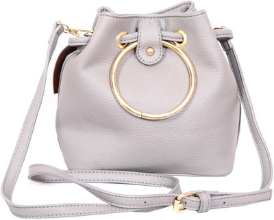 

Mary Anne Women Evening/Party Grey Leatherette Hand-held Bag