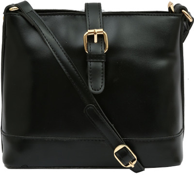 

Pepgirls Girls Casual Black PU Sling Bag