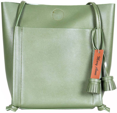 

Mary Anne Women Casual Green Leatherette Sling Bag