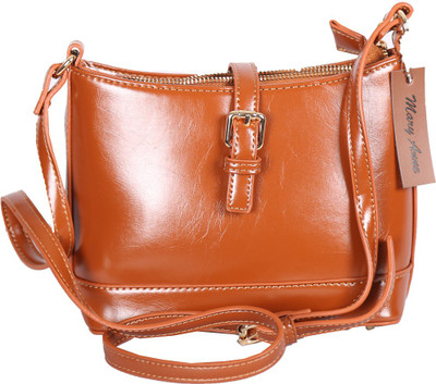 

Mary Anne Women Casual Brown Leatherette Sling Bag