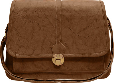 

tap fashion Women Formal Brown PU Sling Bag
