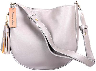 

Mary Anne Women Casual Grey Leatherette Hand-held Bag