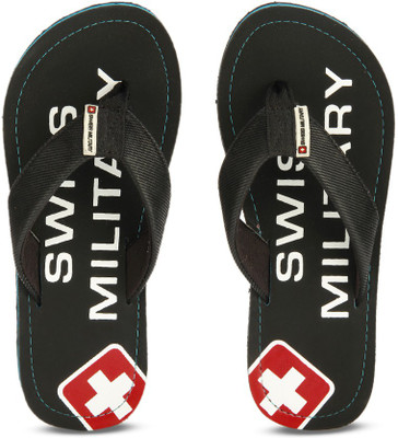 

Swiss Military Maharaj Flip Flops, Black/aqua