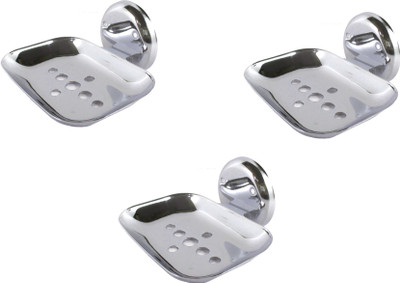 

DECZO Style Set of 3 Stainless Steel Soap Holders(Silver)