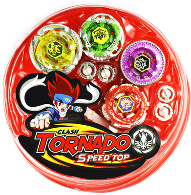 

Apurbas 4 Pieces Beyblade Clash Tornado Speed toy(Multicolor)
