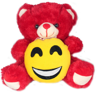 

Tickles Adorable Teddy With Smile face - 25 cm(Red)