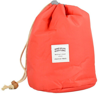 

Swarish Waterproof Barrel Shaped Cosmetic Makeup Bag Pouch Travel Toiletry Kit(Orange)