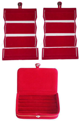 

Aadhya combo of ring & earring box pack of 3 Multipurpose Vanity Box(Multicolor)