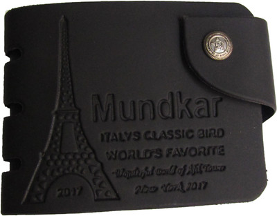 

Peacock Mundkar Men Black Canvas Wallet(3 Card Slots)
