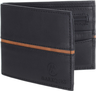 

MARKQUES Men Black Artificial Leather Wallet(9 Card Slots)