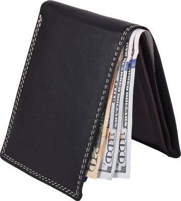

Accezory Men Black Genuine Leather Wallet(8 Card Slots), Black;brown
