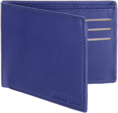 

MARKQUES Men Blue Artificial Leather Wallet(6 Card Slots), Blue-05