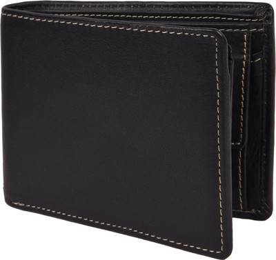 

MOBIPHONICS Men Black Genuine Leather Wallet(8 Card Slots)