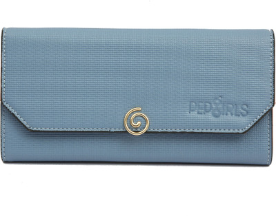 

Pepgirls Girls Blue Artificial Leather Wrist Wallet(9 Card Slots)