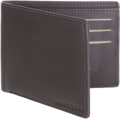 

MARKQUES Men Brown Artificial Leather Wallet(6 Card Slots), Brown-02