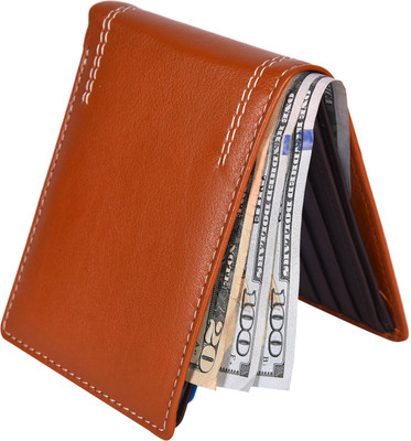 

Accezory Men Tan Genuine Leather Wallet(16 Card Slots), Tan;brown