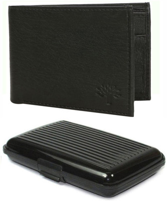

SOI Men Black Artificial Leather Wallet(5 Card Slots)
