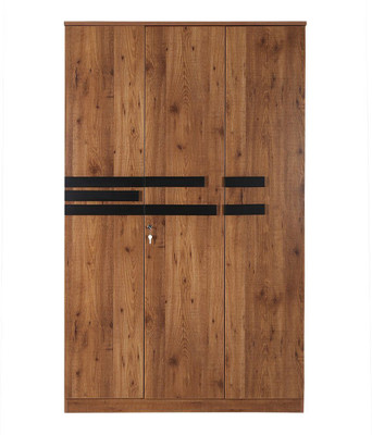 

Crystal Furnitech Grafton Engineered Wood 3 Door Wardrobe(Finish Color - Natural Pine+Black)